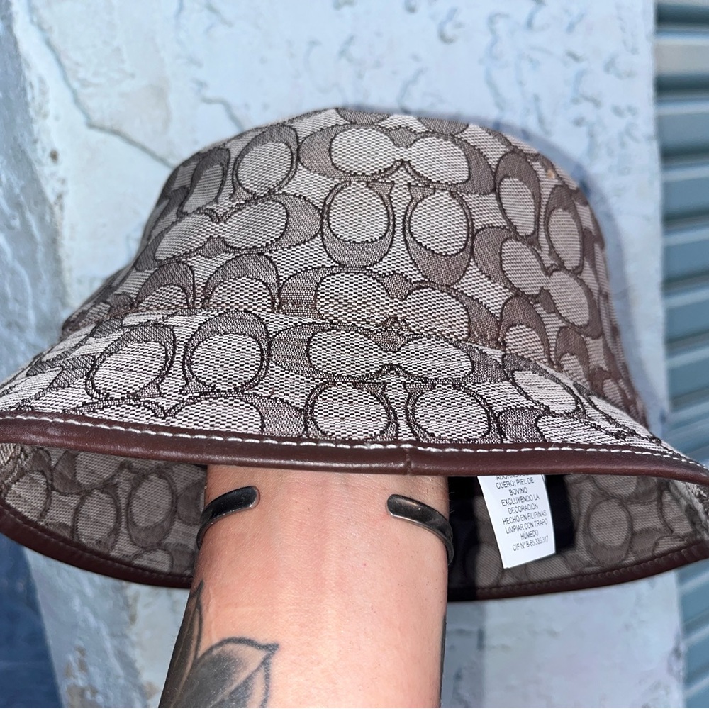 Coach Brown Signature Pattern Hat